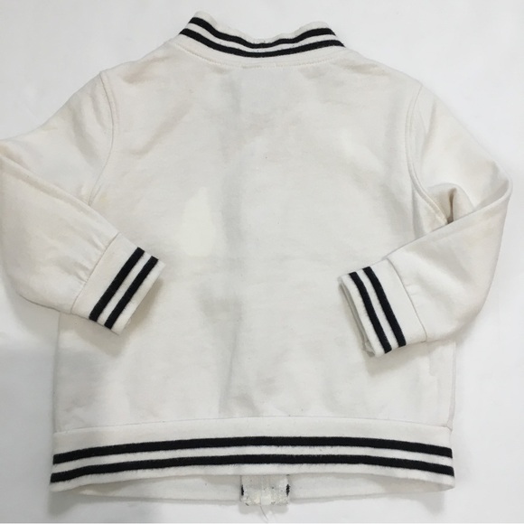 Carter's / Cherokee baby boy navy overalls & white long sleeve zip up sweatshirt - Picture 10 of 14